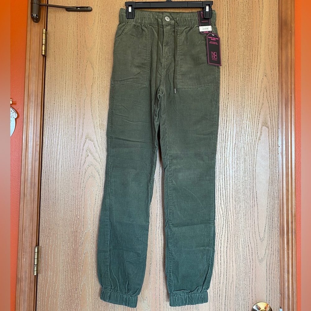 NWT Army Green Corduroy Joggers